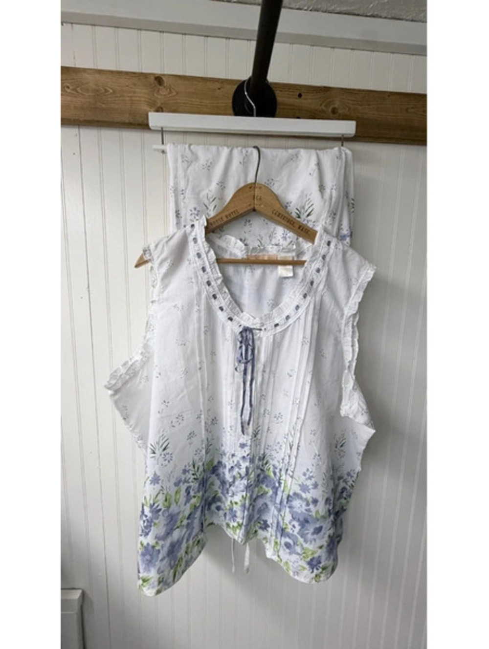 La Cera 100% Cotton Woven Sleeveless Printed Pajama Set 2xl cottagecore